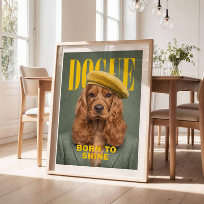 Fashion Cocker Spaniel F, Vertical, Framed Art