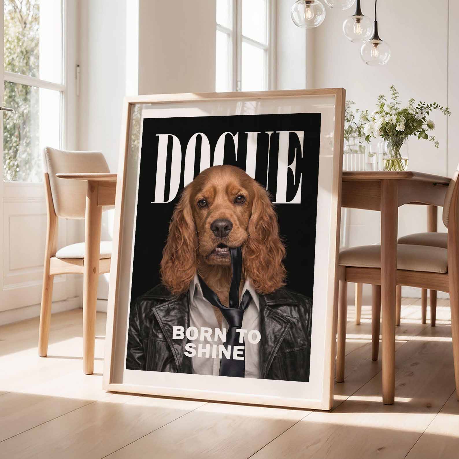 Fashion Cocker Spaniel, Vertical, Framed Art