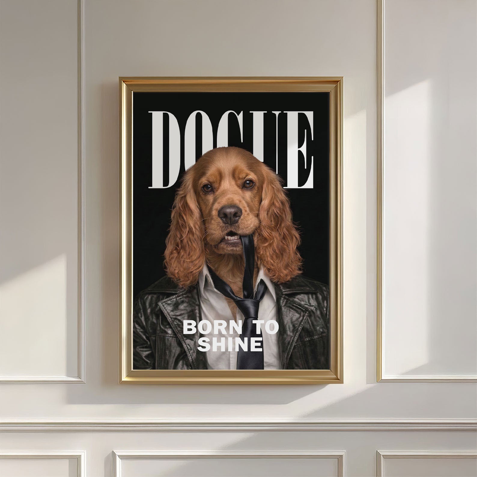 Fashion Cocker Spaniel, Vertical, Wall Art