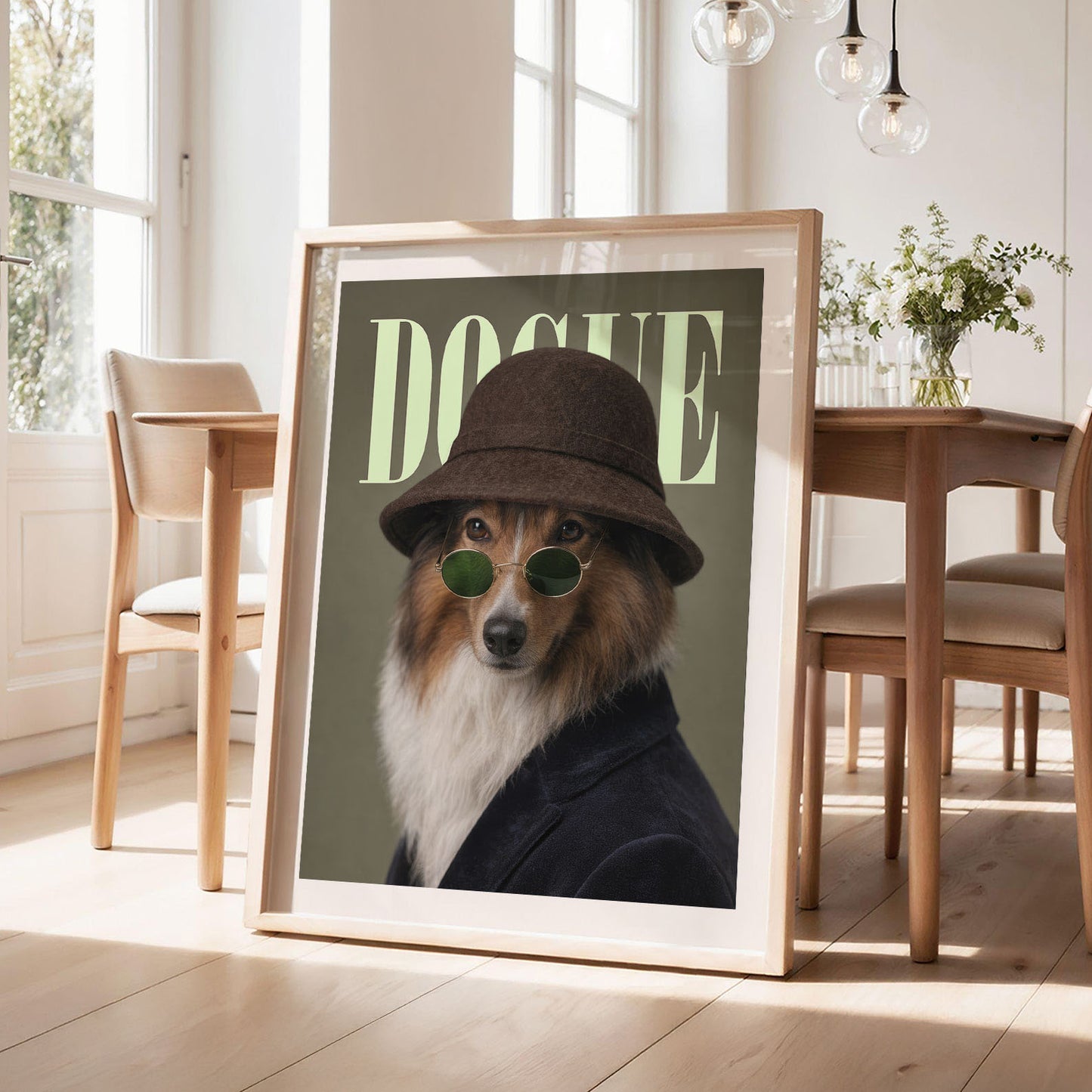 Fashion Collie I N, Vertical, Framed Art