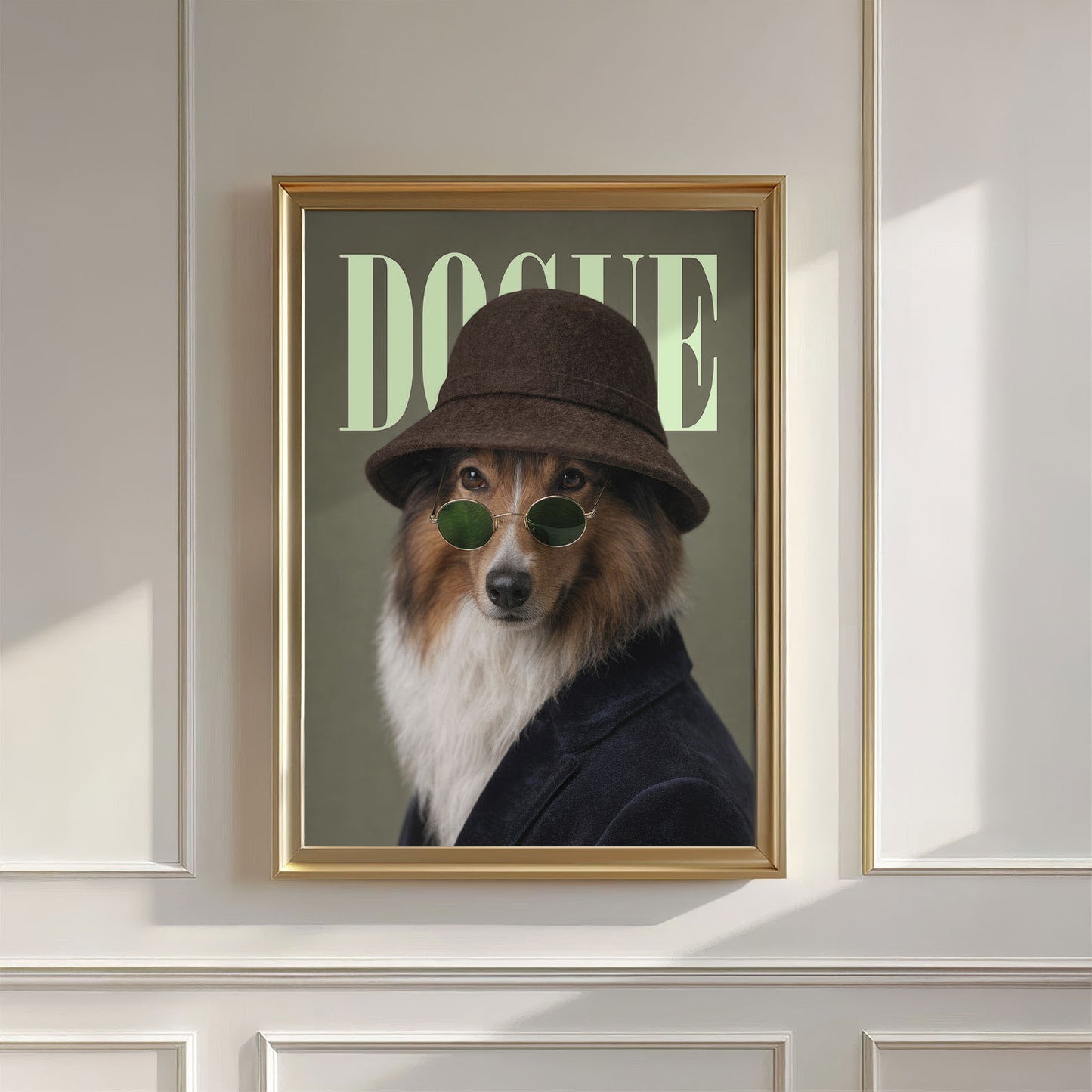 Fashion Collie I N, Vertical, Wall Art