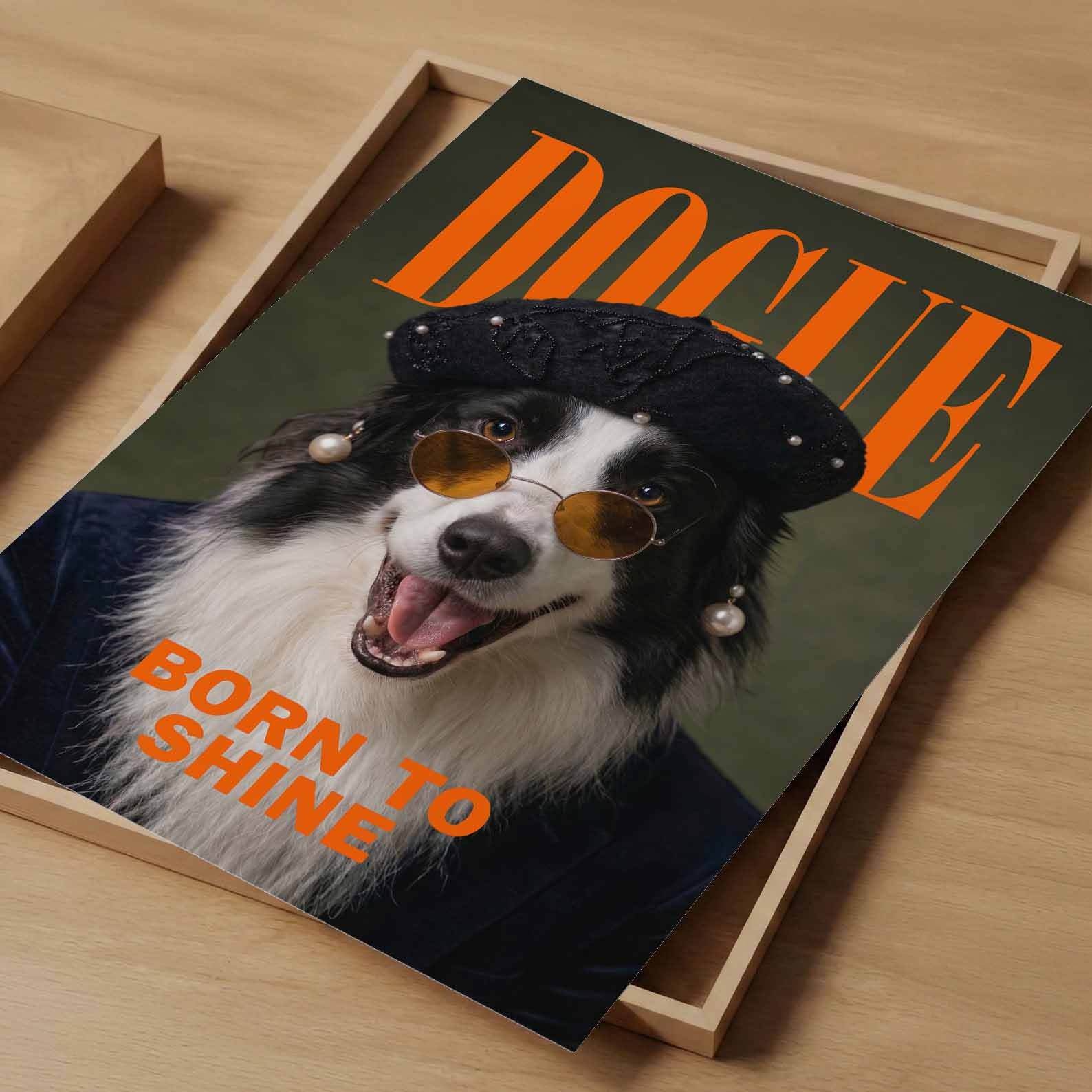 Fashion Collie II, Vertical, Art Print