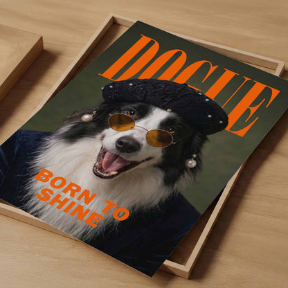 Fashion Collie II, Vertical, Art Print