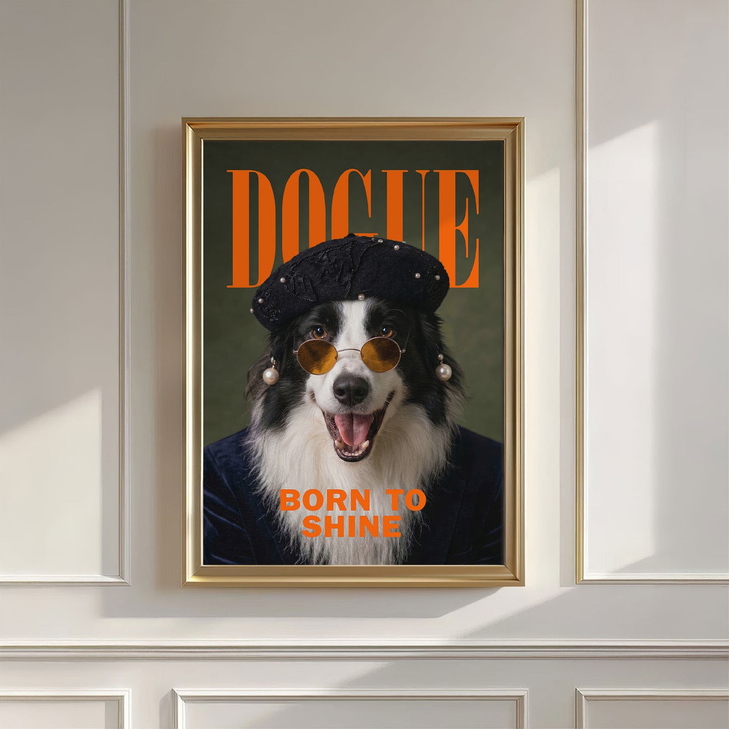 Fashion Collie II, Vertical, Wall Art