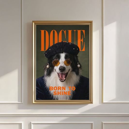 Fashion Collie II, Vertical, Wall Art
