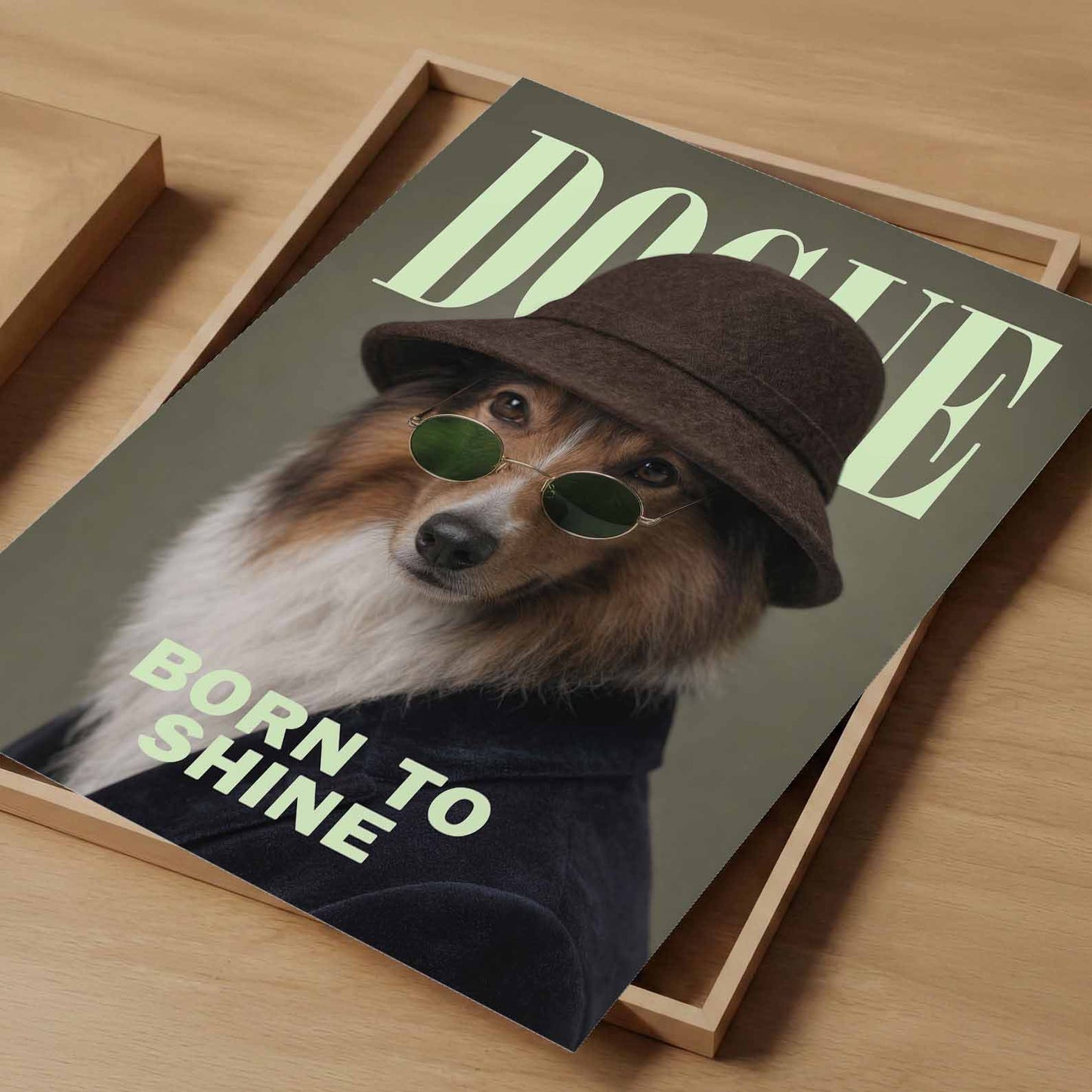 Fashion Collie I, Vertical, Art Print