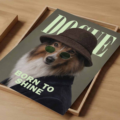 Fashion Collie I, Vertical, Art Print