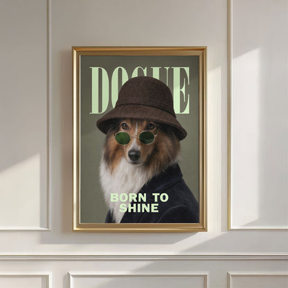 Fashion Collie I, Vertical, Wall Art