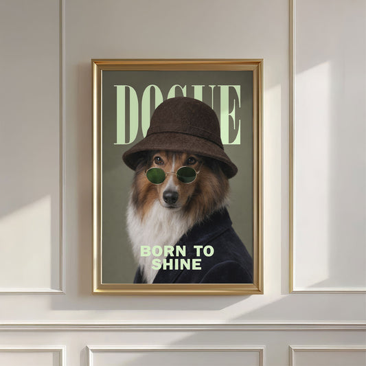 Fashion Collie I, Vertical, Wall Art
