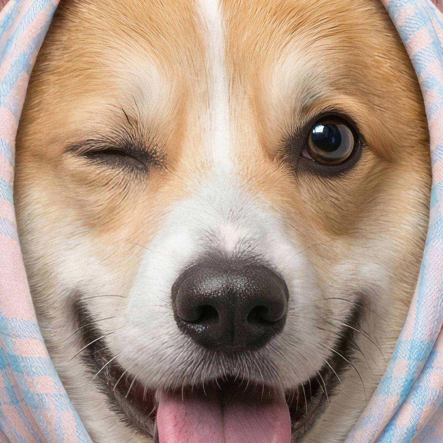 Extreme Close Up Detail Of Fashion Corgi