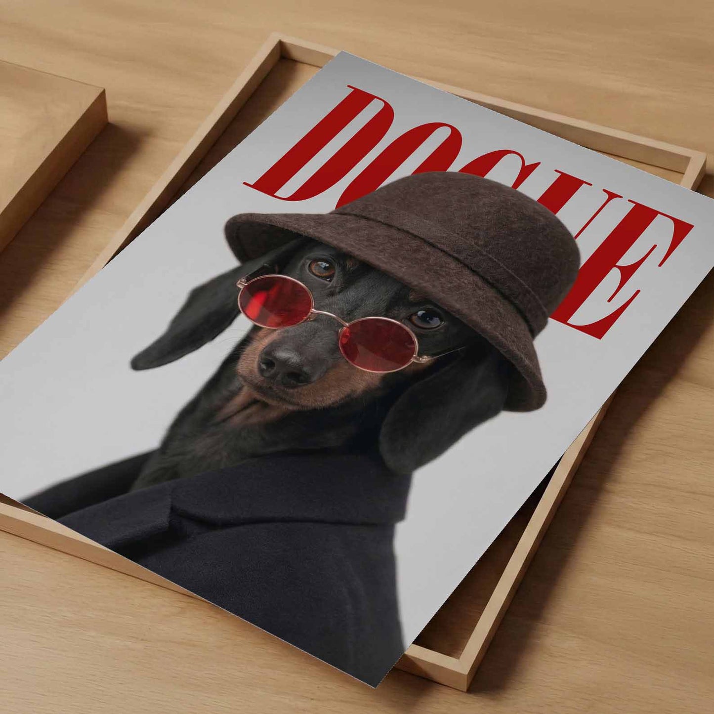 Fashion Dachshund N, Vertical, Art Print