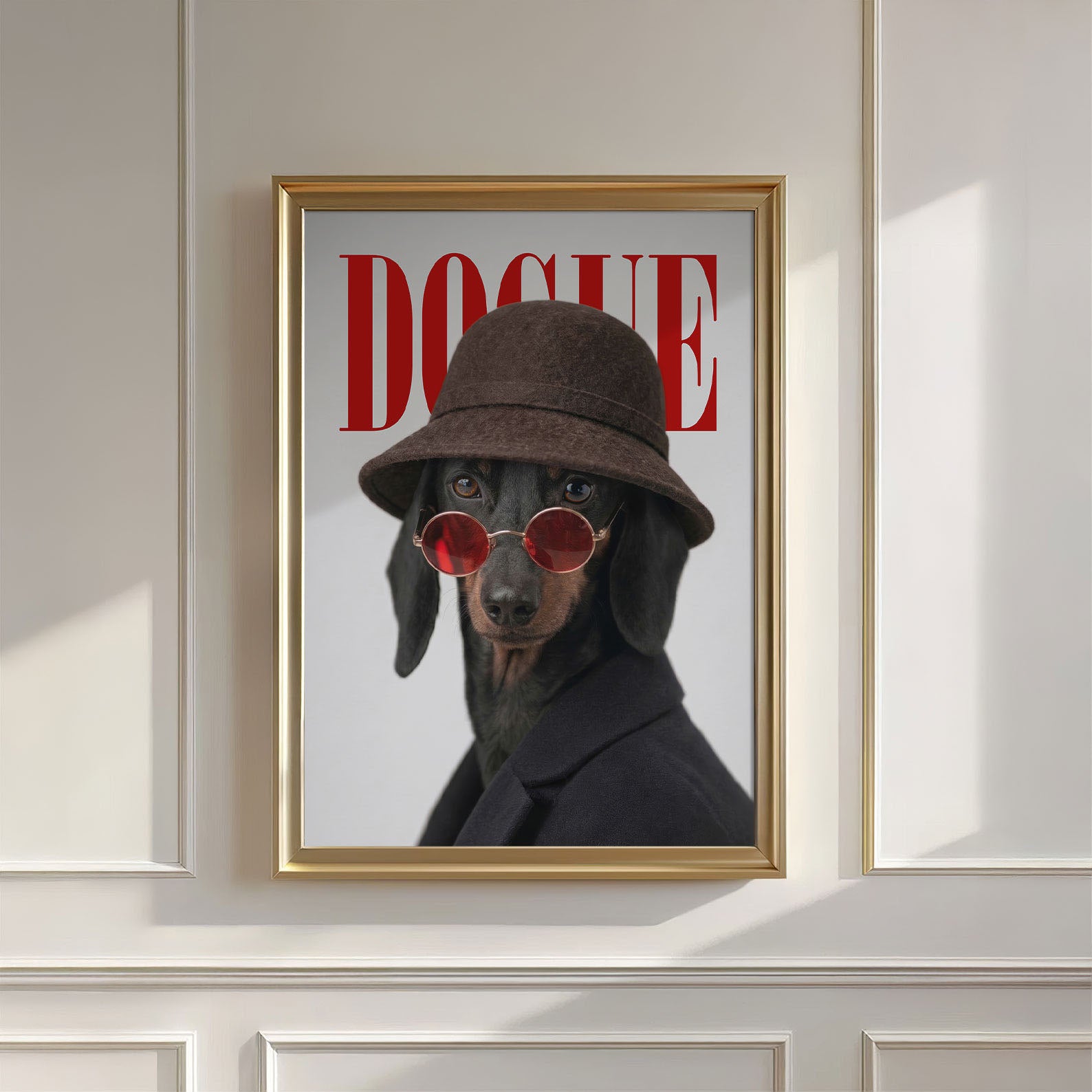Fashion Dachshund N, Vertical, Wall Art