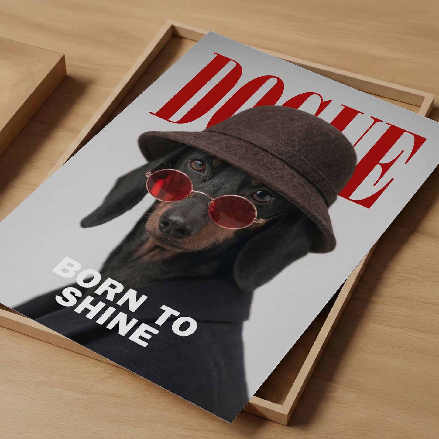 Fashion Dachshund, Vertical, Art Print