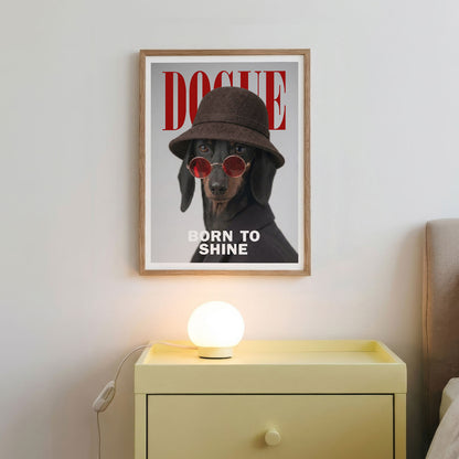 Fashion Dachshund, Vertical, Framed Art