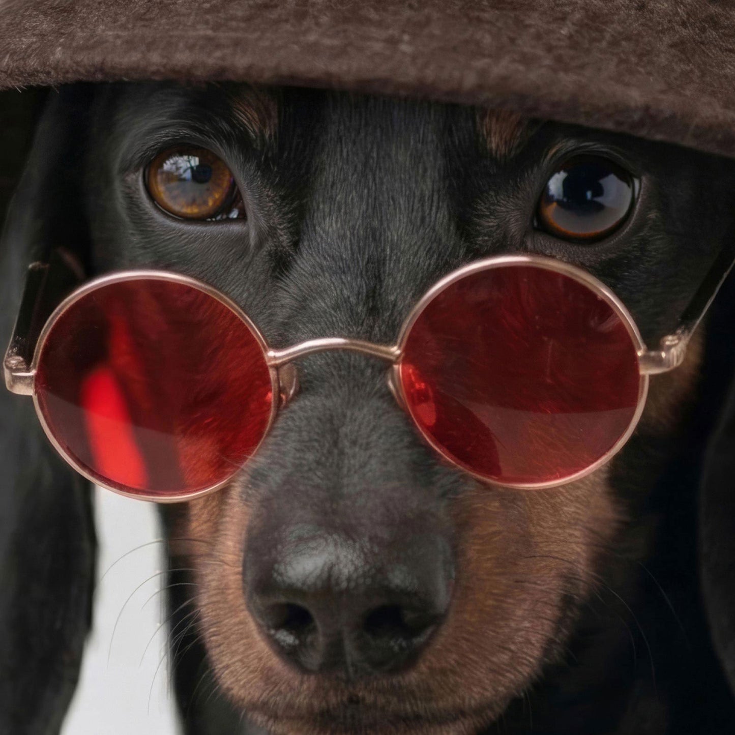 Extreme Close Up Detail Of Fashion Dachshund