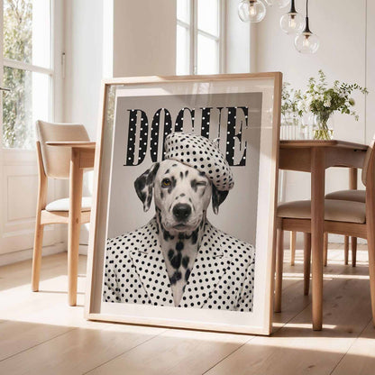 Fashion Dalmatian, Vertical, Framed Art