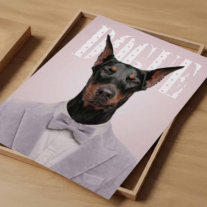 Fashion Doberman I N, Vertical, Art Print