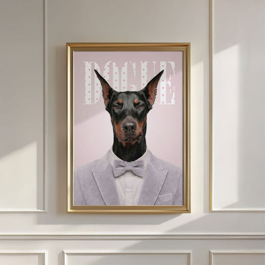 Fashion Doberman I N, Vertical, Wall Art