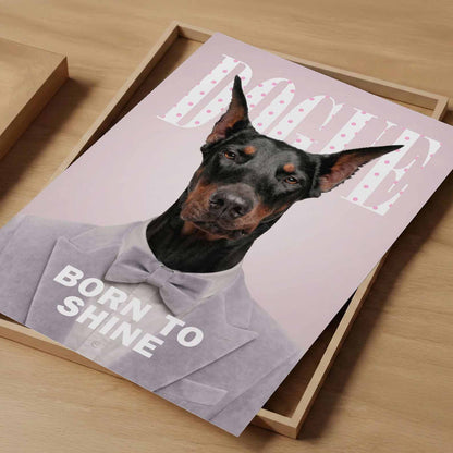 Fashion Doberman I, Vertical, Art Print