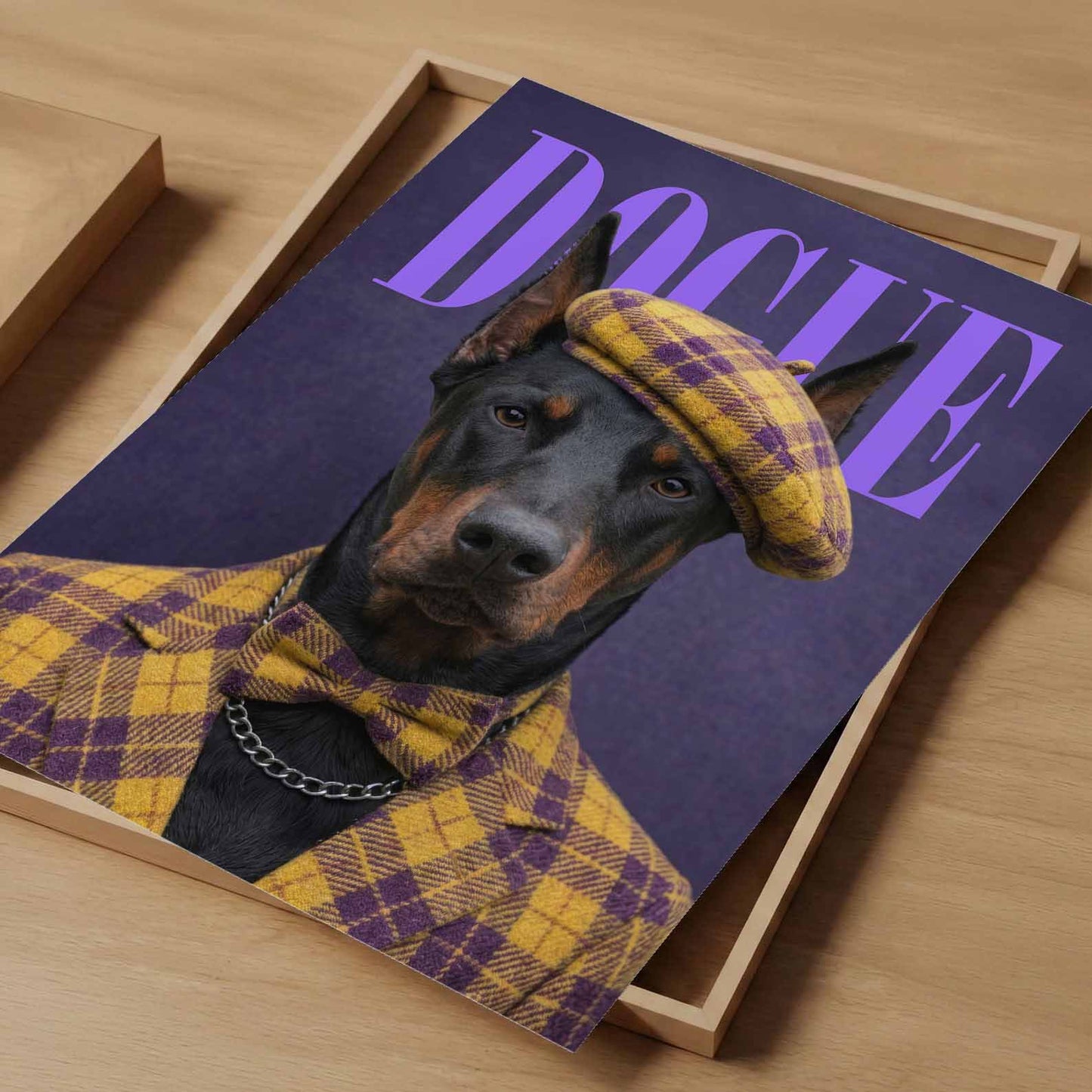 Fashion Doberman N, Vertical, Art Print