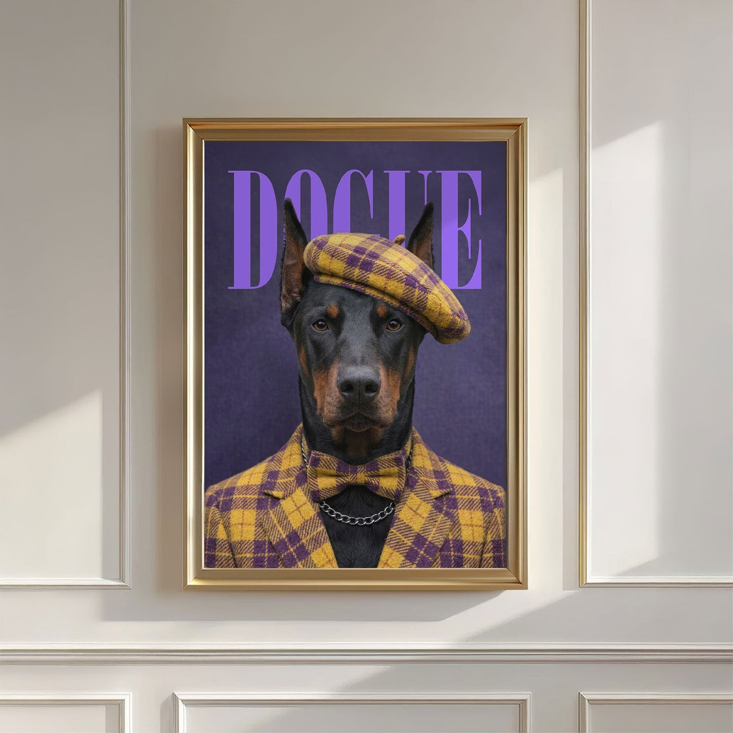 Fashion Doberman N, Vertical, Wall Art