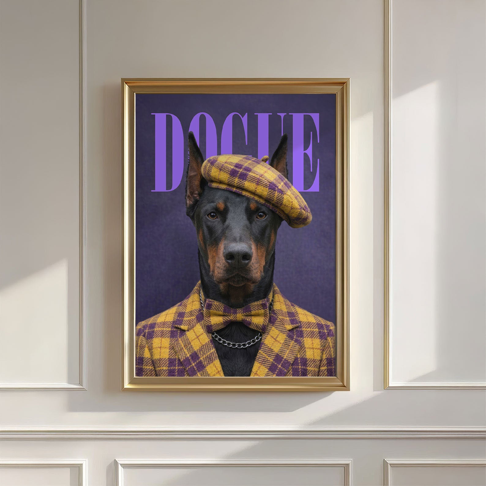 Fashion Doberman N, Vertical, Wall Art