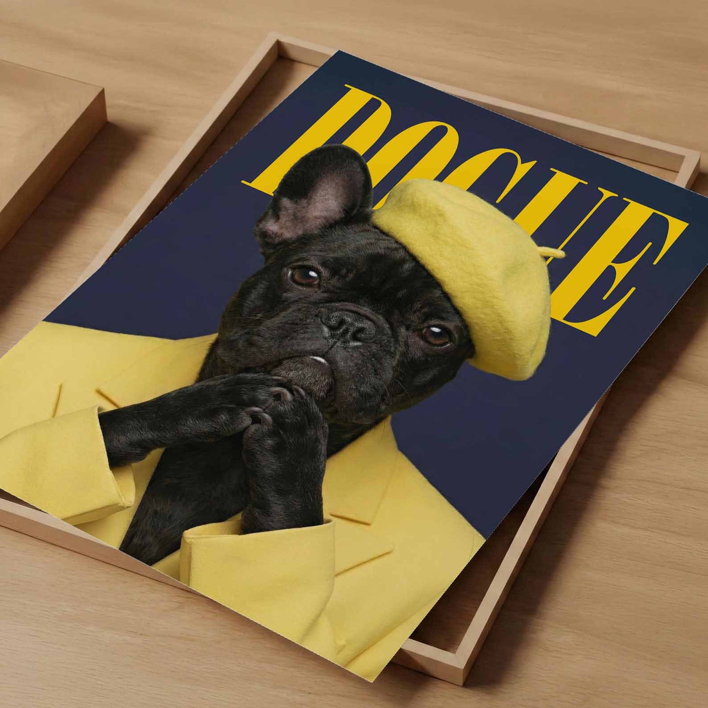 Fashion French Bulldog II N, Vertical, Art Print
