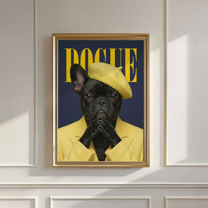 Fashion French Bulldog II N, Vertical, Wall Art