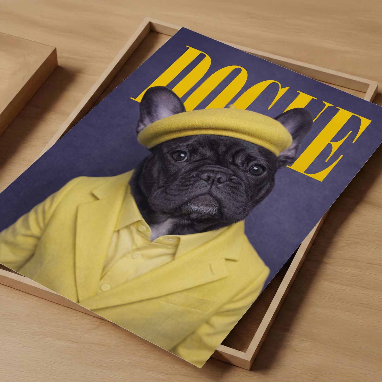 Fashion French Bulldog IV, Vertical, Art Print