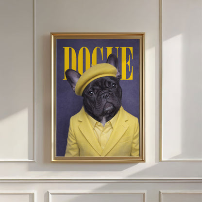 Fashion French Bulldog IV, Vertical, Wall Art