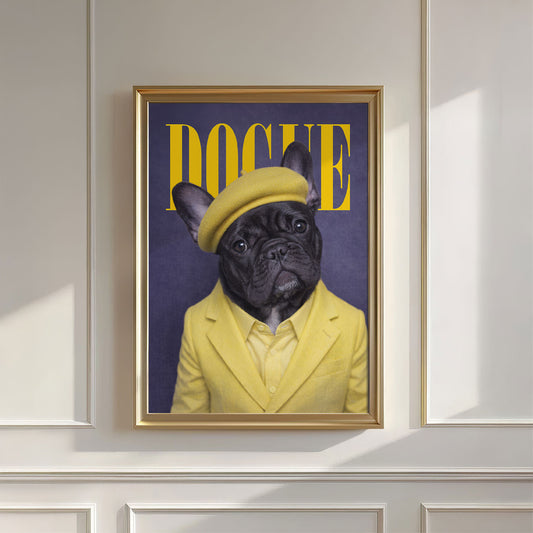 Fashion French Bulldog IV, Vertical, Wall Art