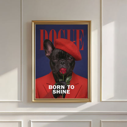 Fashion French Bulldog I, Vertical, Wall Art