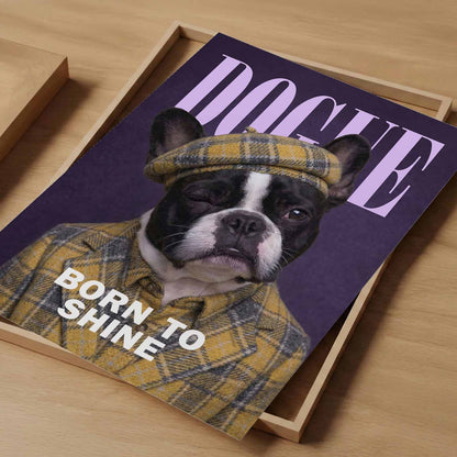 Fashion French Bulldog VII, Vertical, Art Print