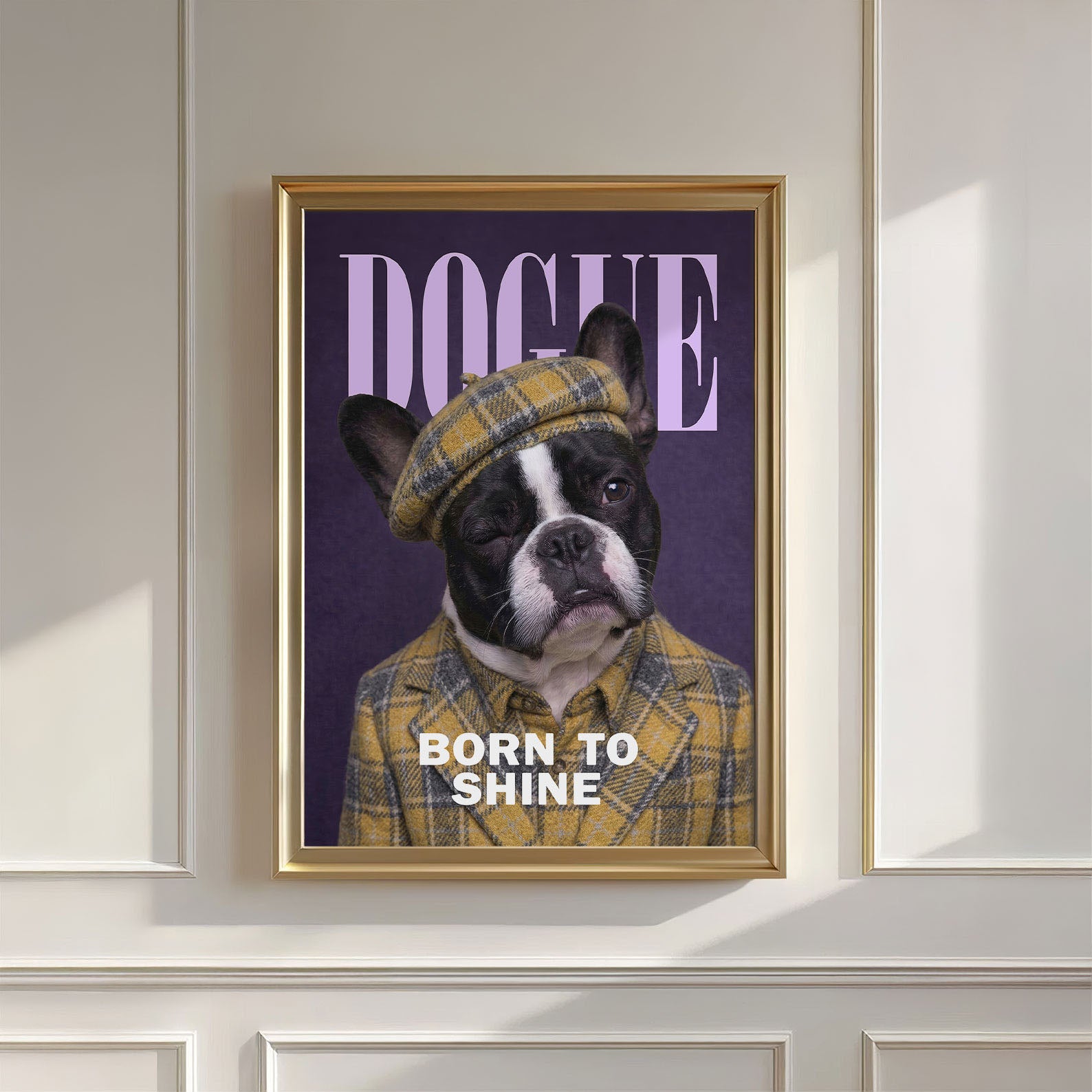 Fashion French Bulldog VII, Vertical, Wall Art
