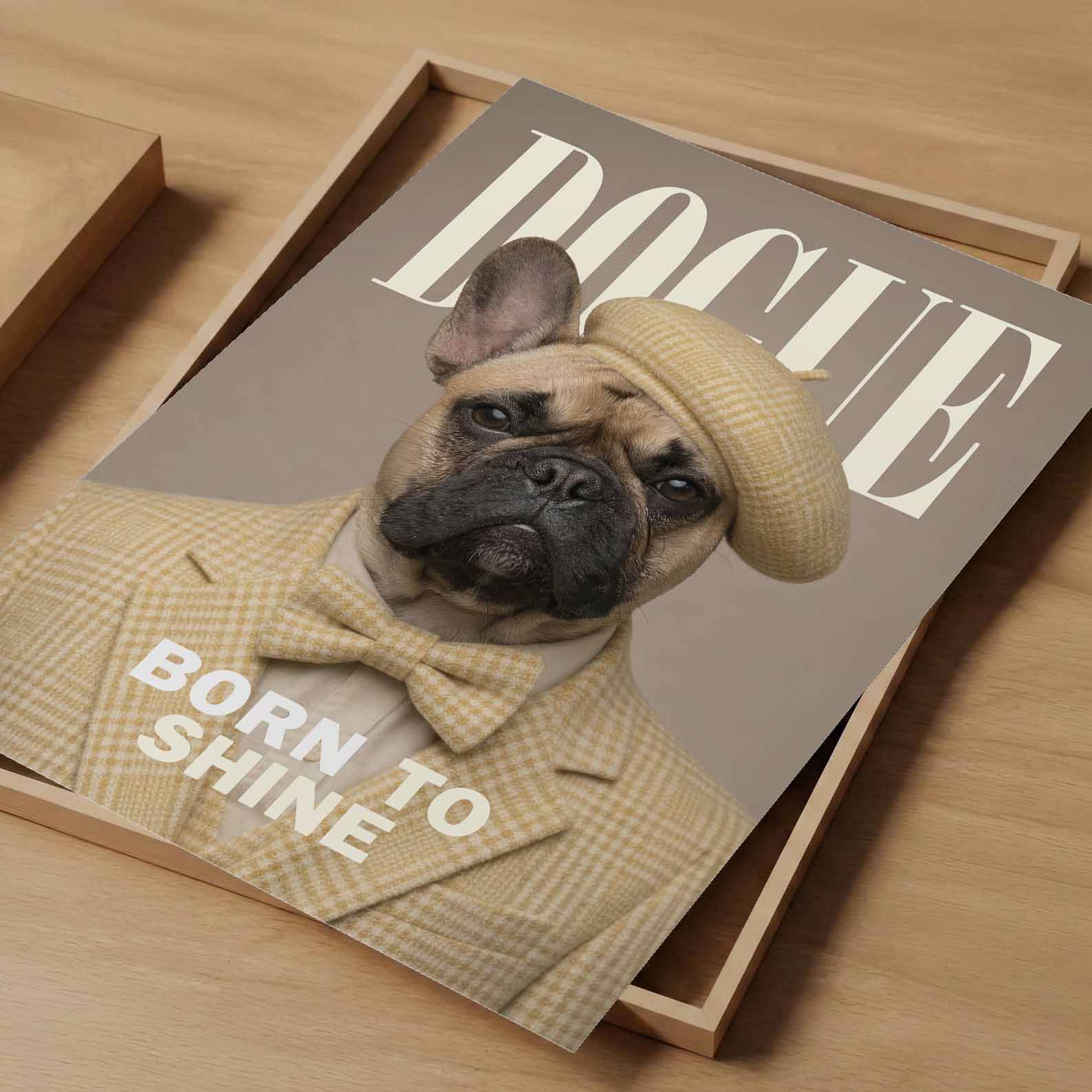Fashion French Bulldog VI, Vertical, Art Print