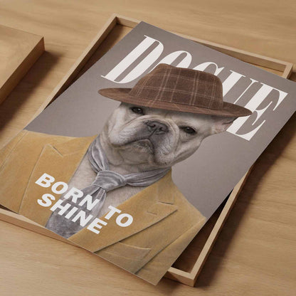 Fashion French Bulldog V, Vertical, Art Print