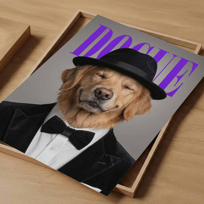 Fashion Golden Retriever N, Vertical, Art Print