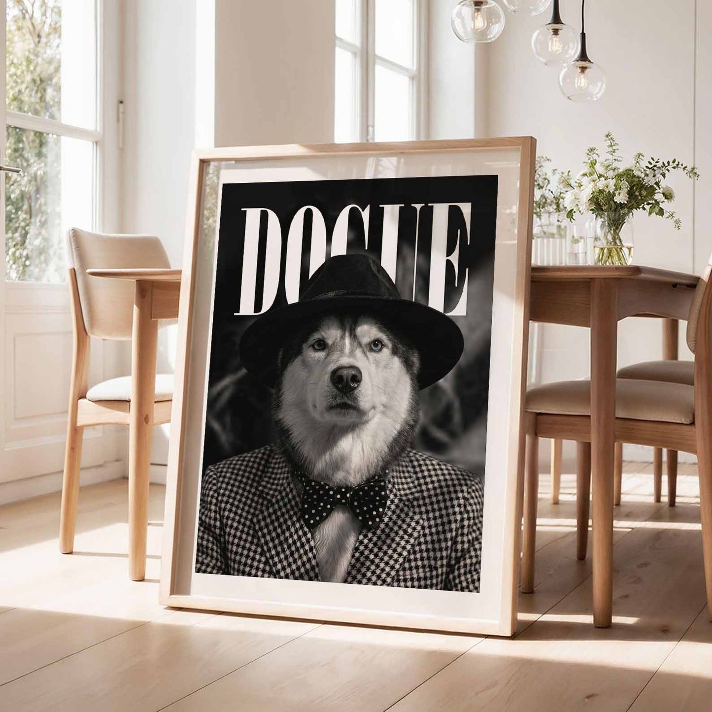 Fashion Husky N, Vertical, Framed Art