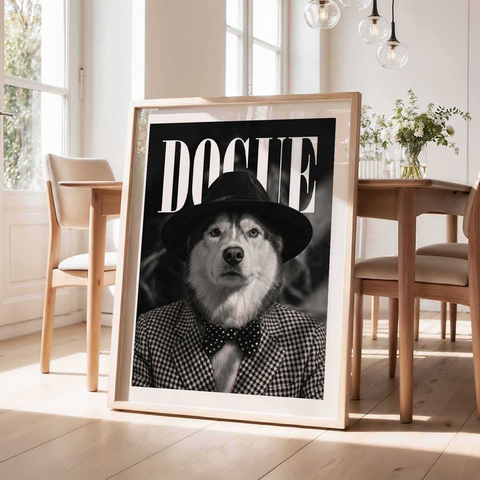 Fashion Husky N, Vertical, Framed Art