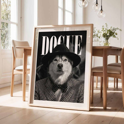 Fashion Husky N, Vertical, Framed Art