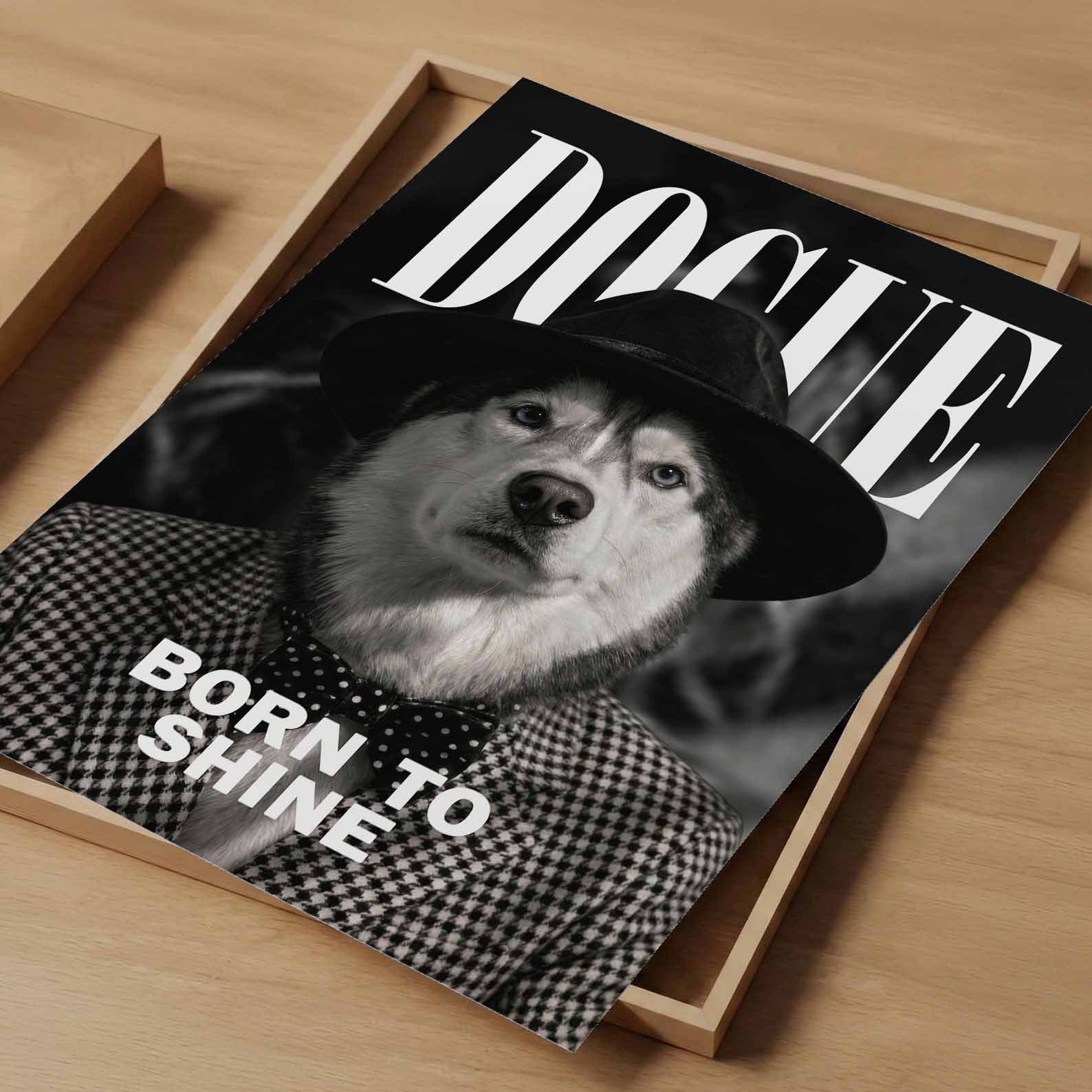 Fashion Husky, Vertical, Art Print
