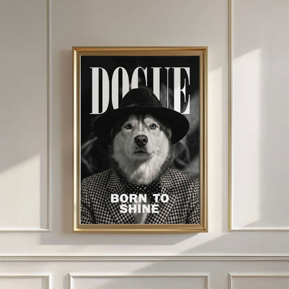 Fashion Husky, Vertical, Wall Art