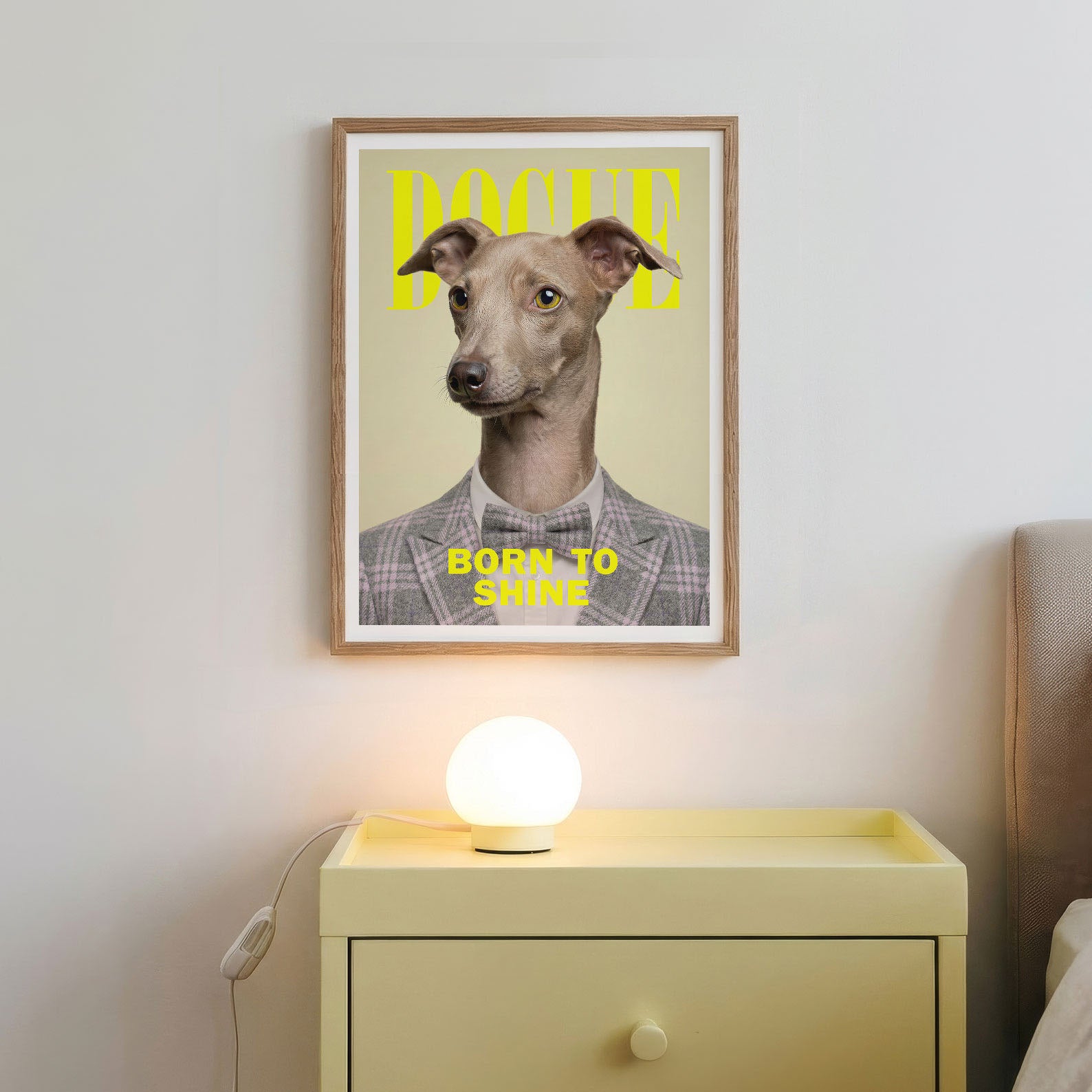 Fashion Italian Greyhound, Vertical, Framed Art
