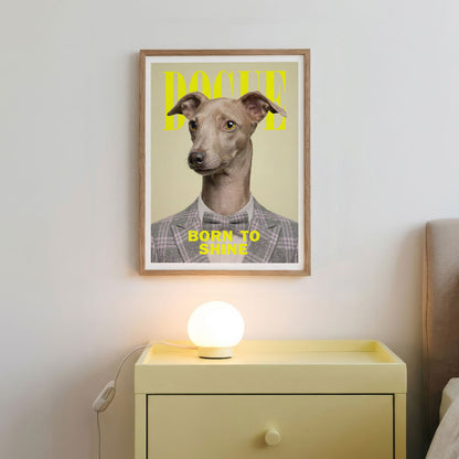 Fashion Italian Greyhound, Vertical, Framed Art