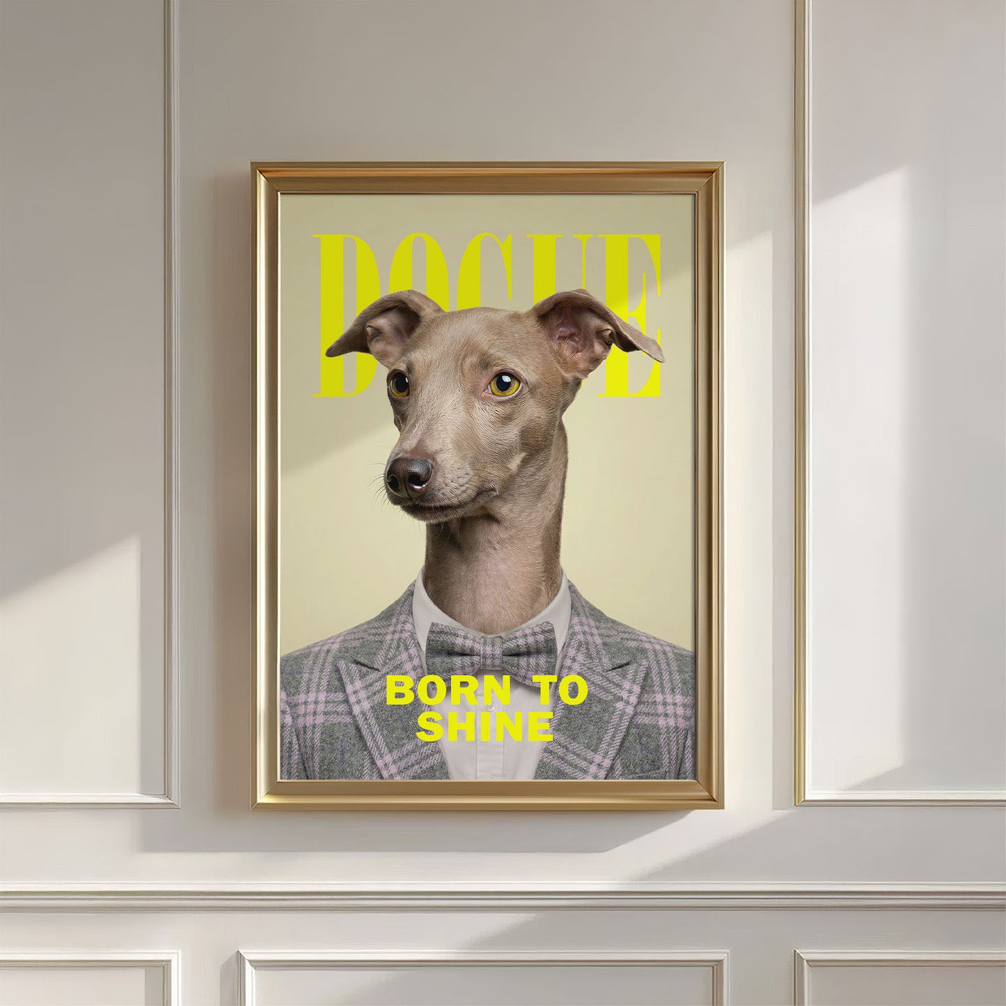 Fashion Italian Greyhound, Vertical, Wall Art