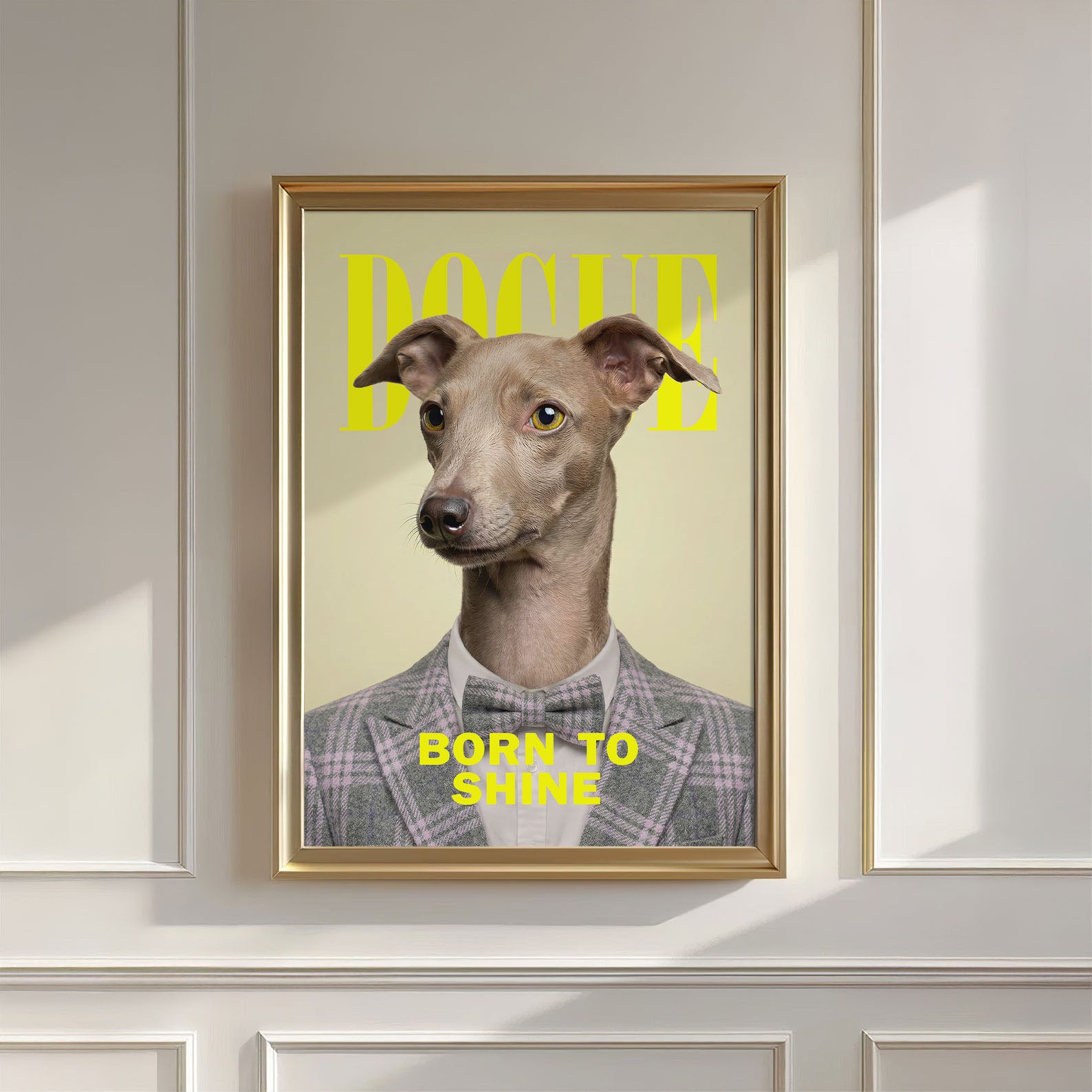 Fashion Italian Greyhound, Vertical, Wall Art