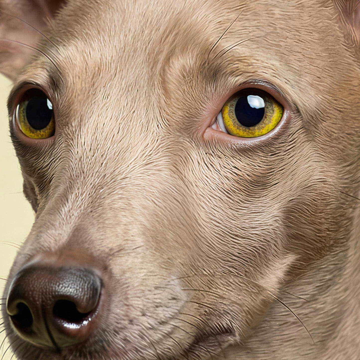Extreme Close Up Detail Of Fashion Italian Greyhound