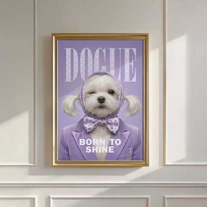 Fashion Maltese, Vertical, Wall Art