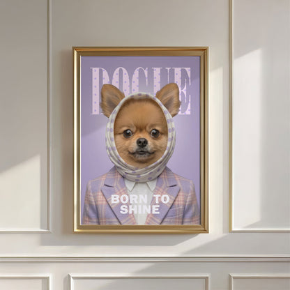 Fashion Pomeranian, Vertical, Wall Art
