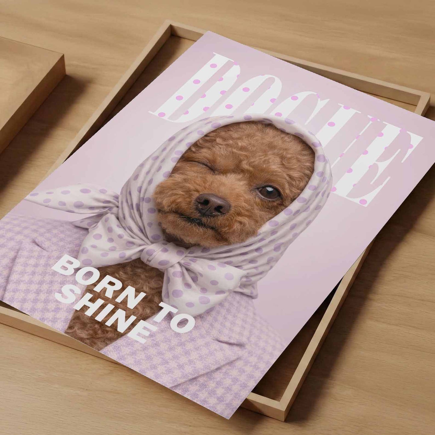 Fashion Poodle, Vertical, Art Print